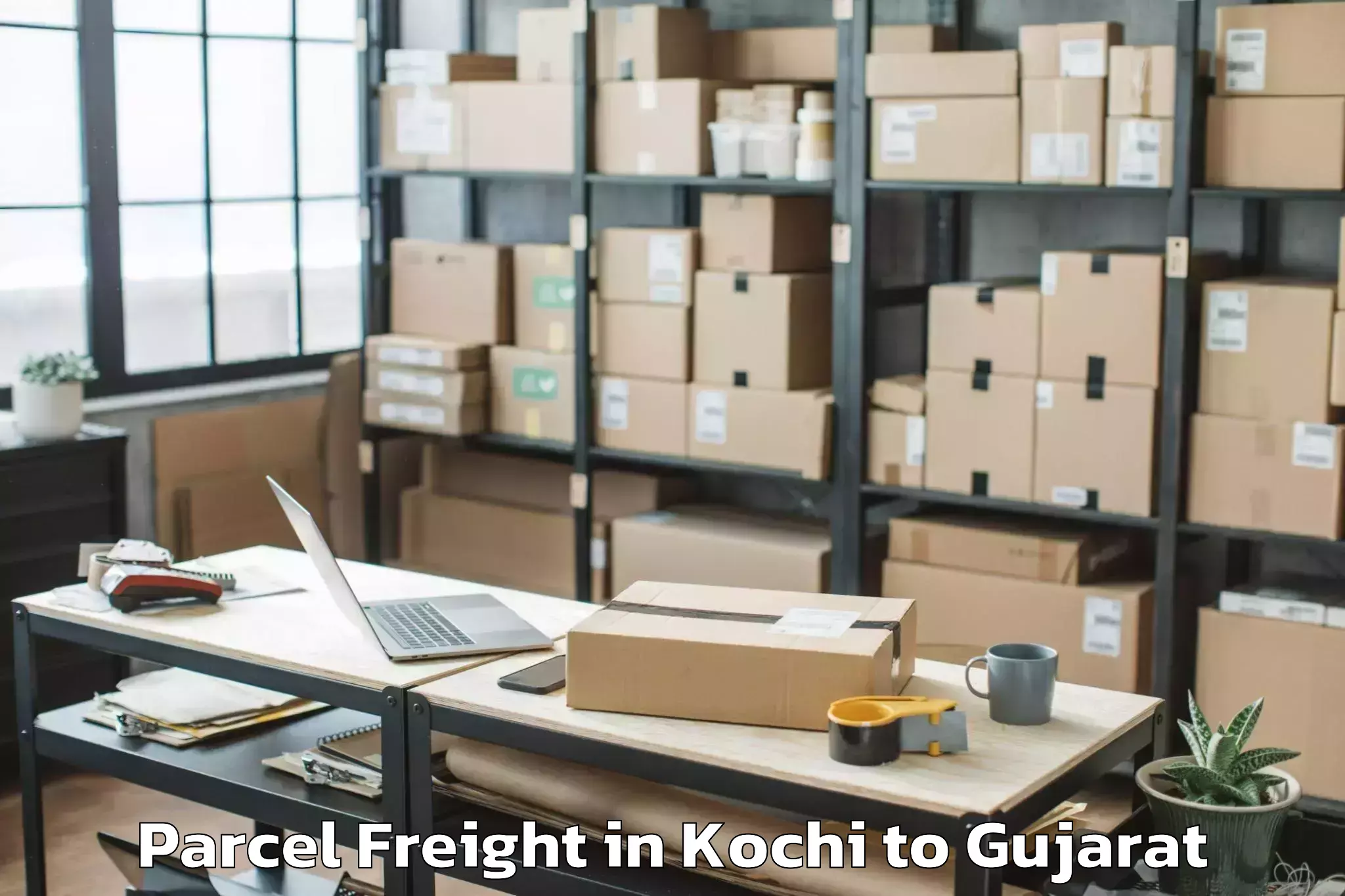 Discover Kochi to Swarnim Gujarat Sports Univers Parcel Freight